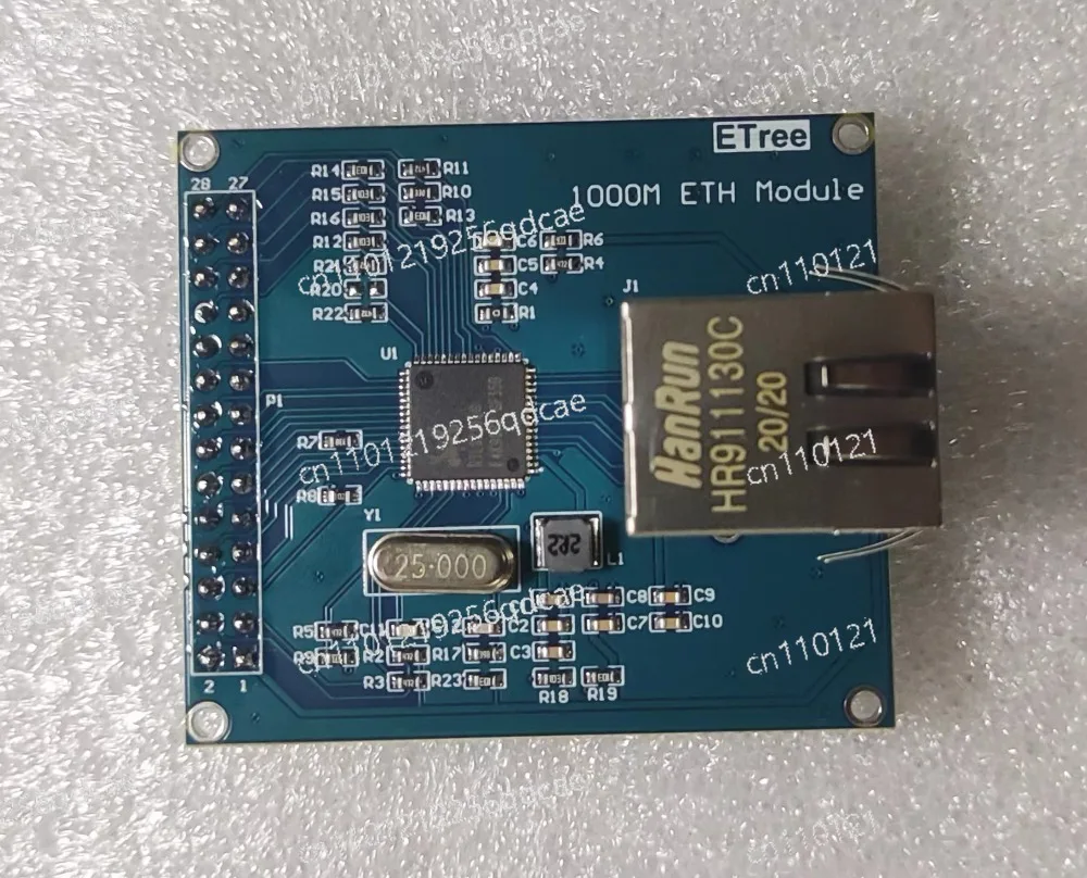 Gigabit Ethernet module RTL8211EG with FPGA development board