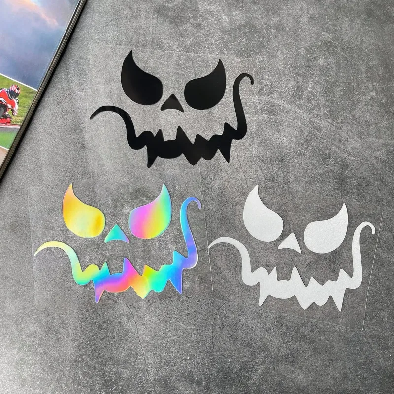 

1 Set Halloween Evil Expression Decorative Motorcycle Stickers, Universal Vinyl Decal Accessories for Motorcycle, Scooter Body