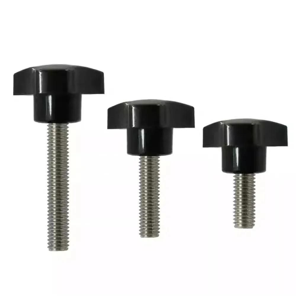 1/2 Pcs Triangle Head Bakelite Hand Tighten Thumb Screw M4 M5 M6 M8 Hand Knob Screws 304 Stainless Steel Plastic Head Bolt