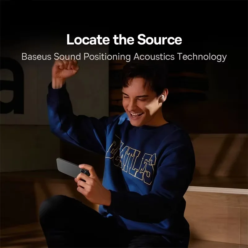 Baseus WM03 Wireless Earphones Bluetooth 5.3 Earbuds Comfortable Wear 38 hours Long Battery Life 0.038s Low Latency Headphones