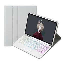 2025 New Touch Backlight Keyboard Case for IPad 11th A16 2025 Coque 10th Air 9 8 7 6 5 Th Air 7 11 13 M3 2025 Funda Tablet Cover