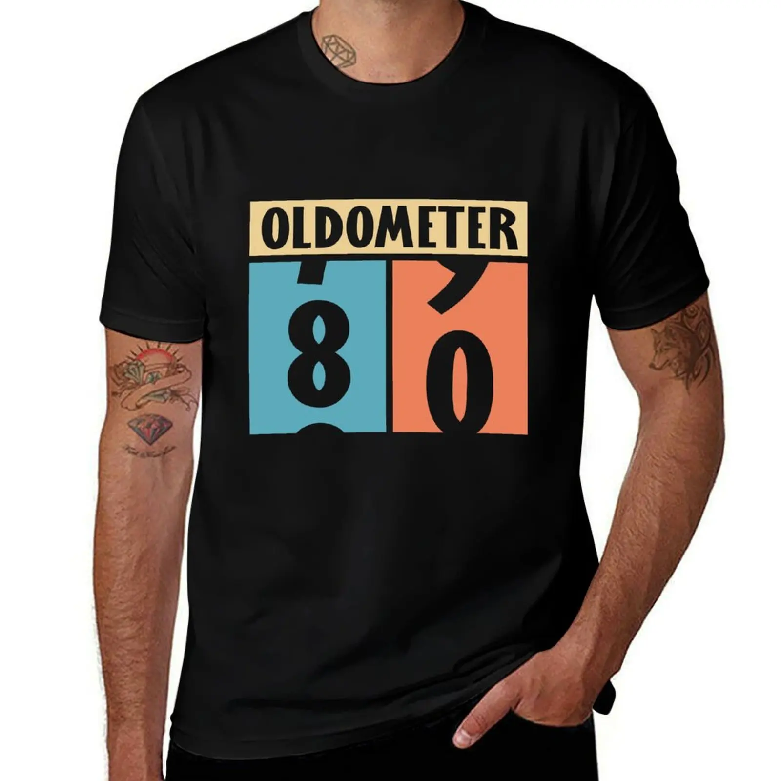 Oldometer 80 T-Shirt Casual Soft Cotton Short Sleeve Tee T-Shirt