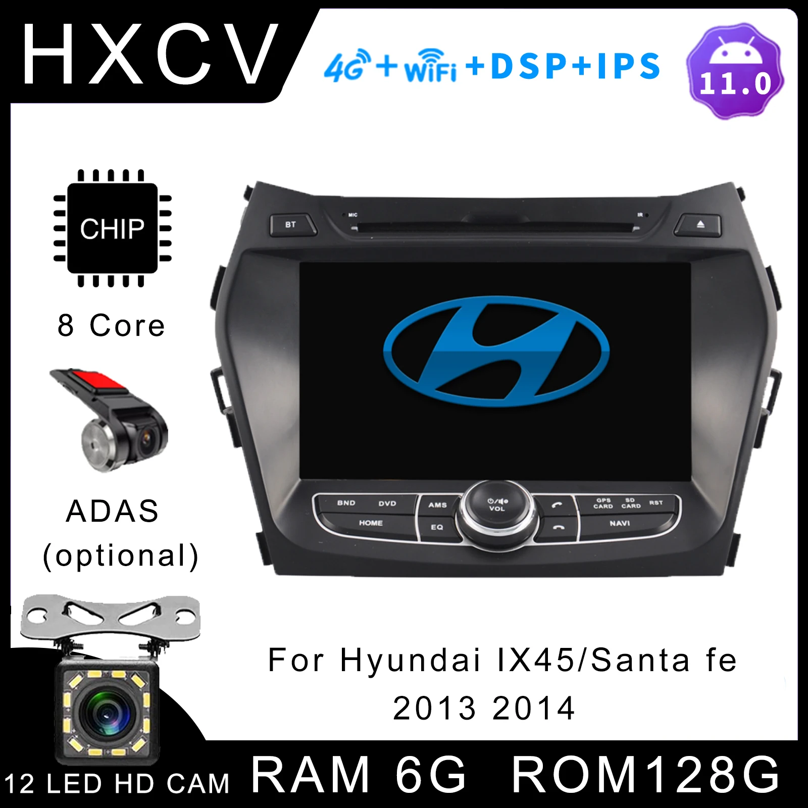 

Smart Android Car radio For Hyundai IX45 Santa fe 2013- 2014 gps navigator for car 4G car radio with bluetooth DAB+ Carplay