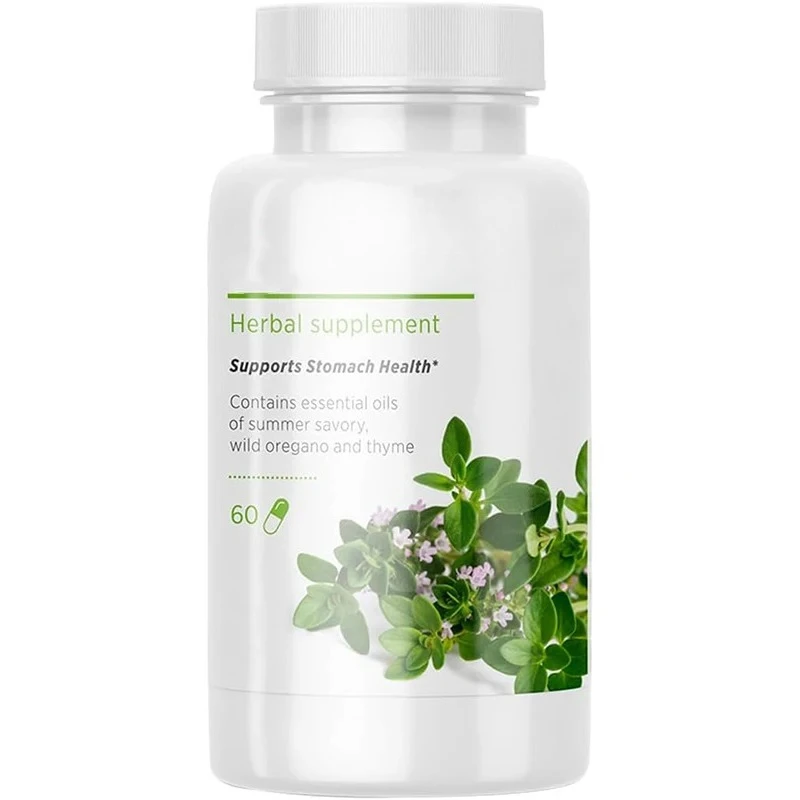 

Thyme and summer salty essential oil Mediterranean blend, 60 capsules, solves acid reflux, heartburn, non GMO and gluten free