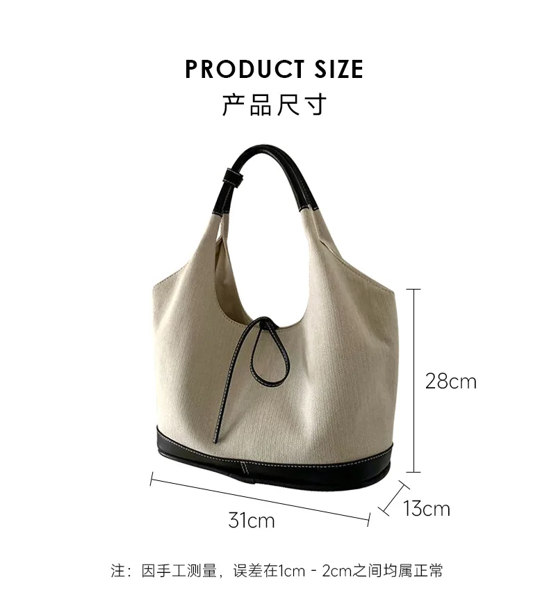 الكورية سعة كبيرة حمل حقيبة المرأة اللحوم تشن ويترم جديد القوس المتخصصة قماش الكتف حقيبة الإبط