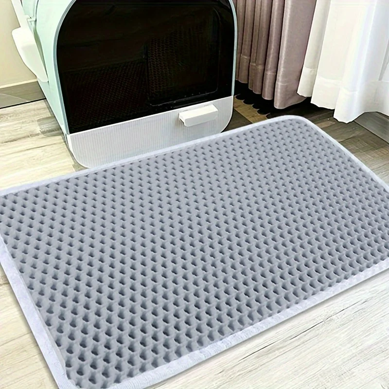 Cat litter mat double layer anti-splashing cat litter trapping mat durable Cat Scratching Pad pet cleaning Mat toilet mat