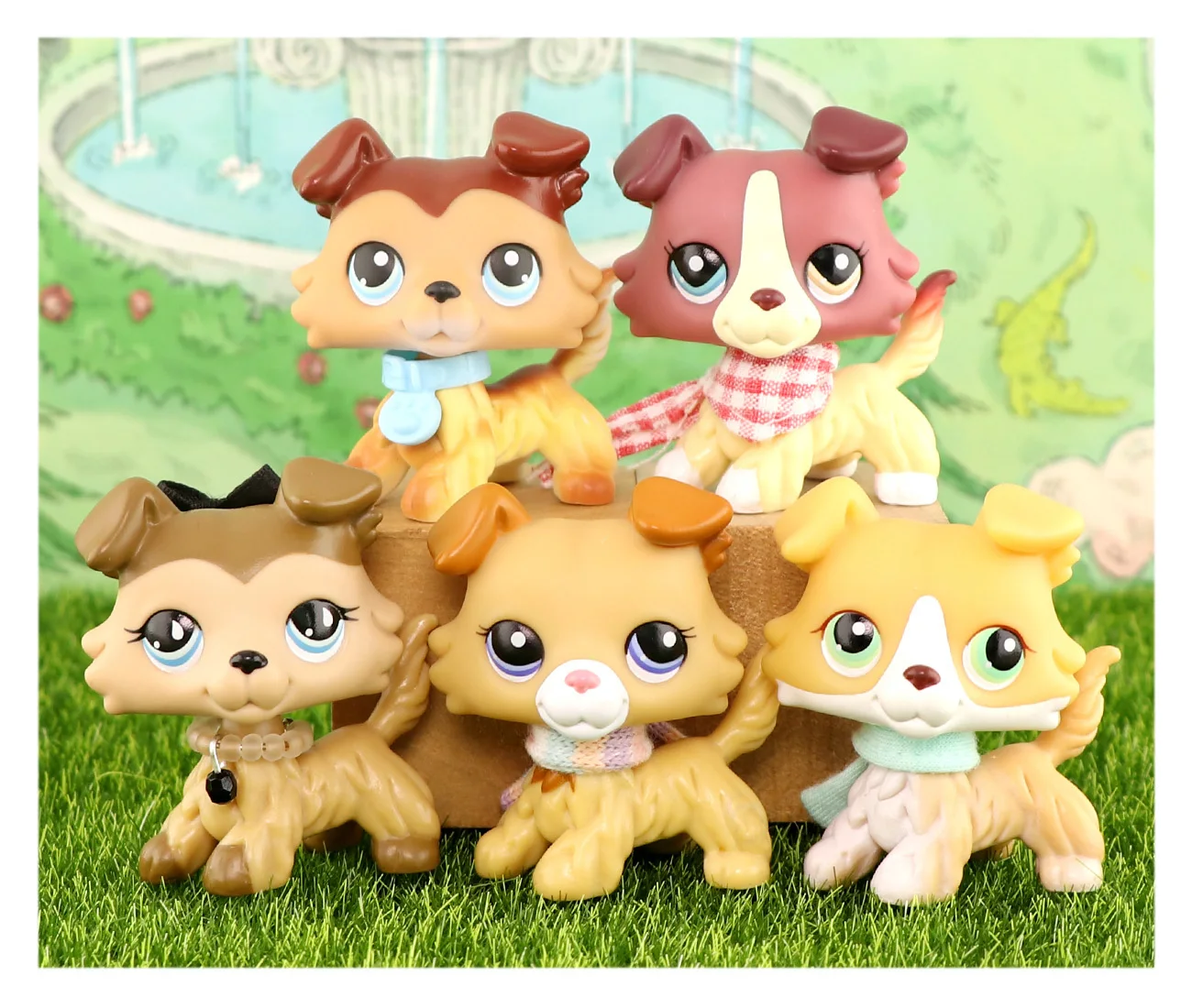 

Мини-набор для зоомагазина-колли # 58 лап # 1262 # 893 # 2452 # 272 Фигурка с 6 милыми аксессуарами, коллекционные