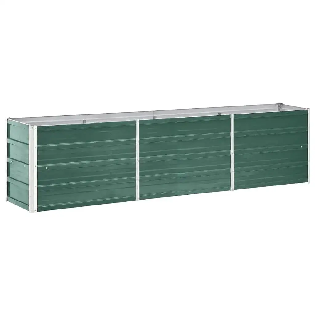 Galvanized Steel Garden Raised Bed 240x40x45 cm - Durable & Stylish Green Planter Box