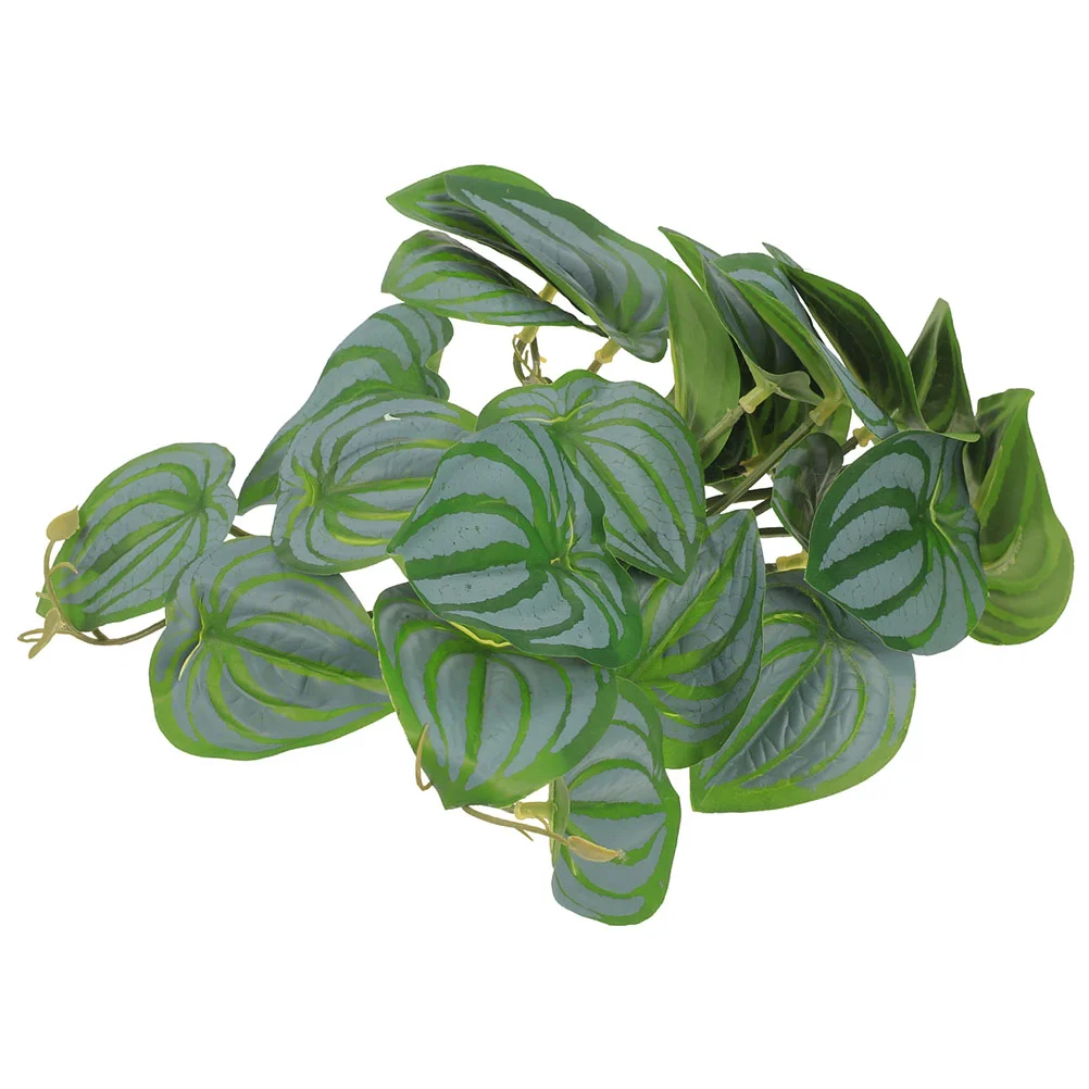 

Suction Cups for Hanging Plants Reptile Habitats Simulated Leaves Supplies Faux Indoor Artificial Decor Lizard Terrarium