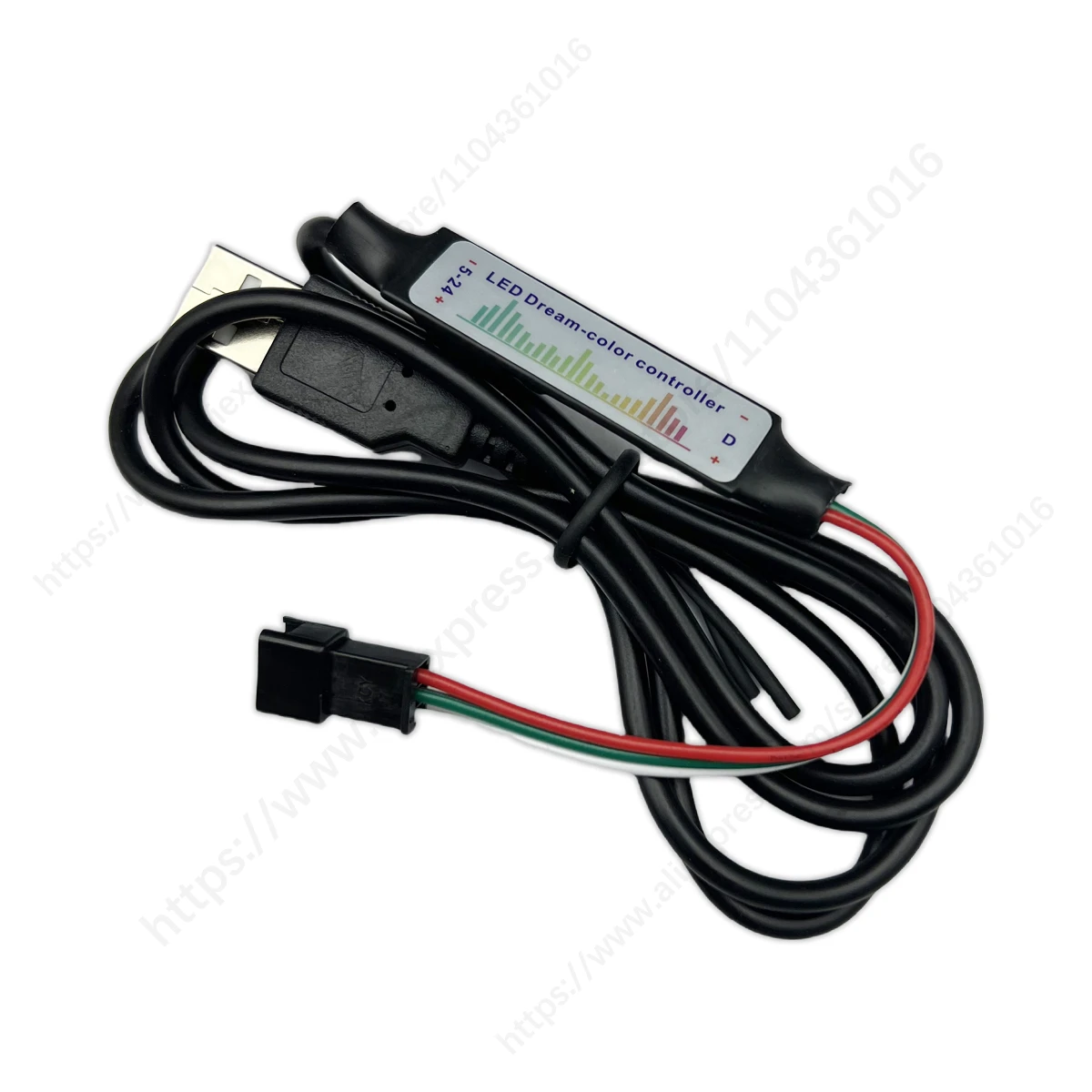 3Pin 17Keys Mini Led Music Controller 358 Modes DC USB RF Remote For WS2812B WS2811 WS2813 WS2815 Strip Light Ring DC5-24V