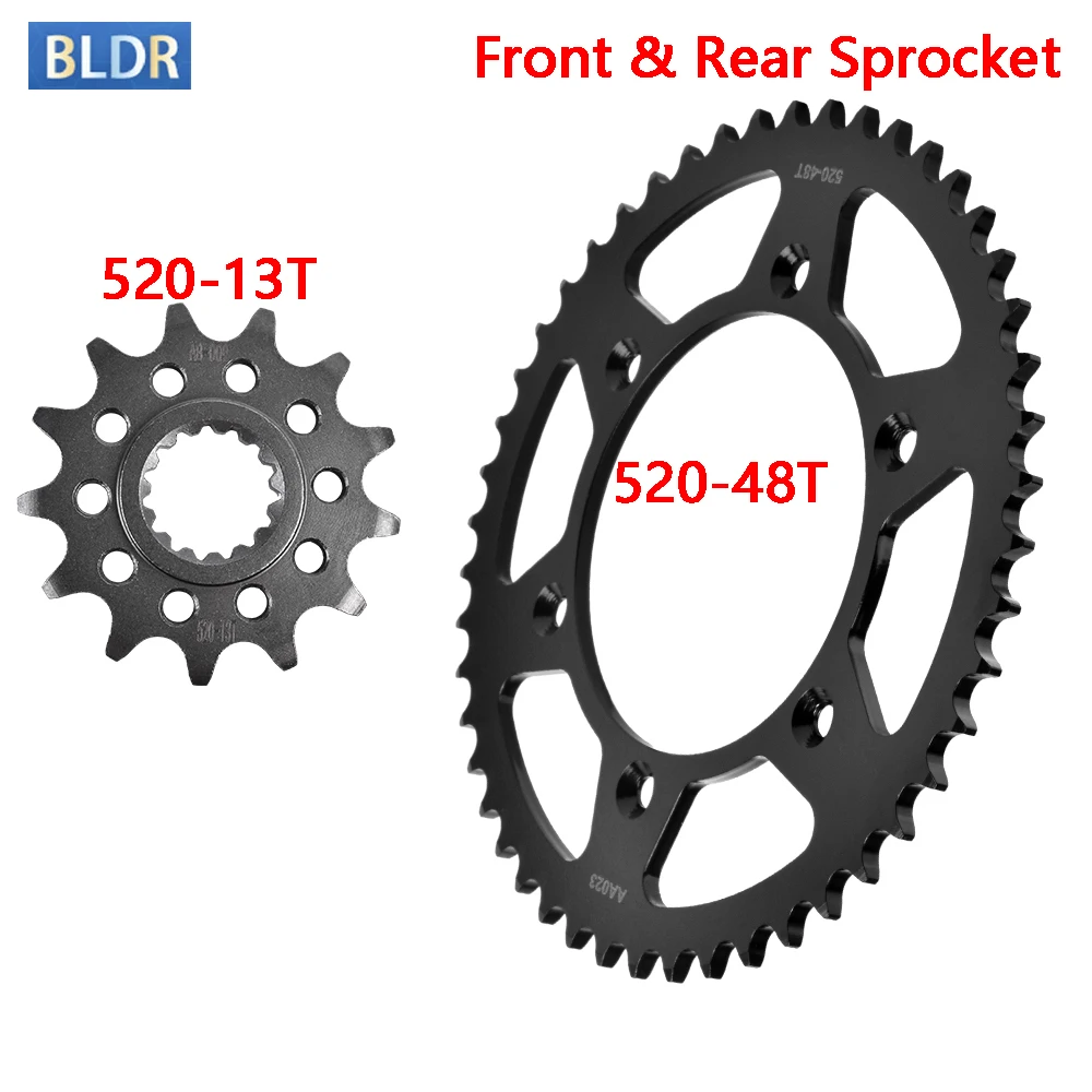 

520 13T 48T Front Rear Sprocket for Husqvarna 150 TE 250 TC 450 FX FC for K*TM 125 Enduro 150 EXC 250 XCW-F 500 XCF-W 450 SX