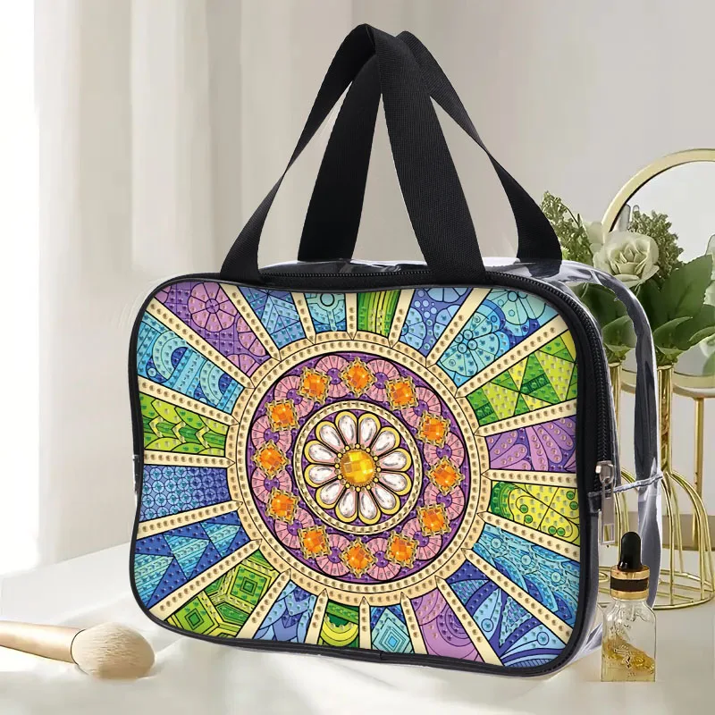 

1 DIY алмазная живопись животный узор кристалл бриллиант ПВХ материал косметичка, креативный и уникальный новогодний подарок ручной работы