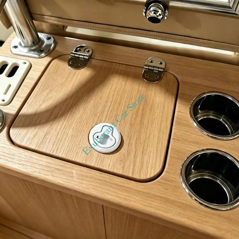 Marine Deck Hatches Lock with Keyed Flush Pull Handle 2 Pack Nylon Access Panel Hardware with Keys for Boats Floor Covers