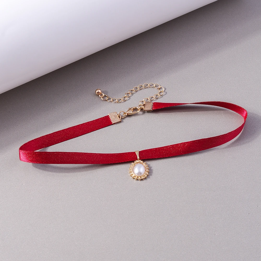Aihua Sexy rote Samt-Choker-Halsketten für Frauen, Kristall-Herz-Halskette, Braut, Hochzeit, Party, Schmuck am Halskragen – Detail 26