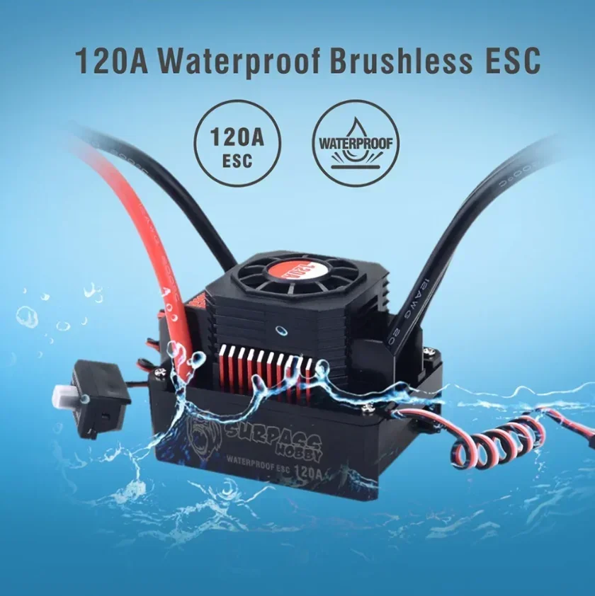 

SURPASS HOBBY KK Waterproof Combo 4068 4076 Brushless Motor with 120A 150A ESC for 1/8 RC Drift Racing Car