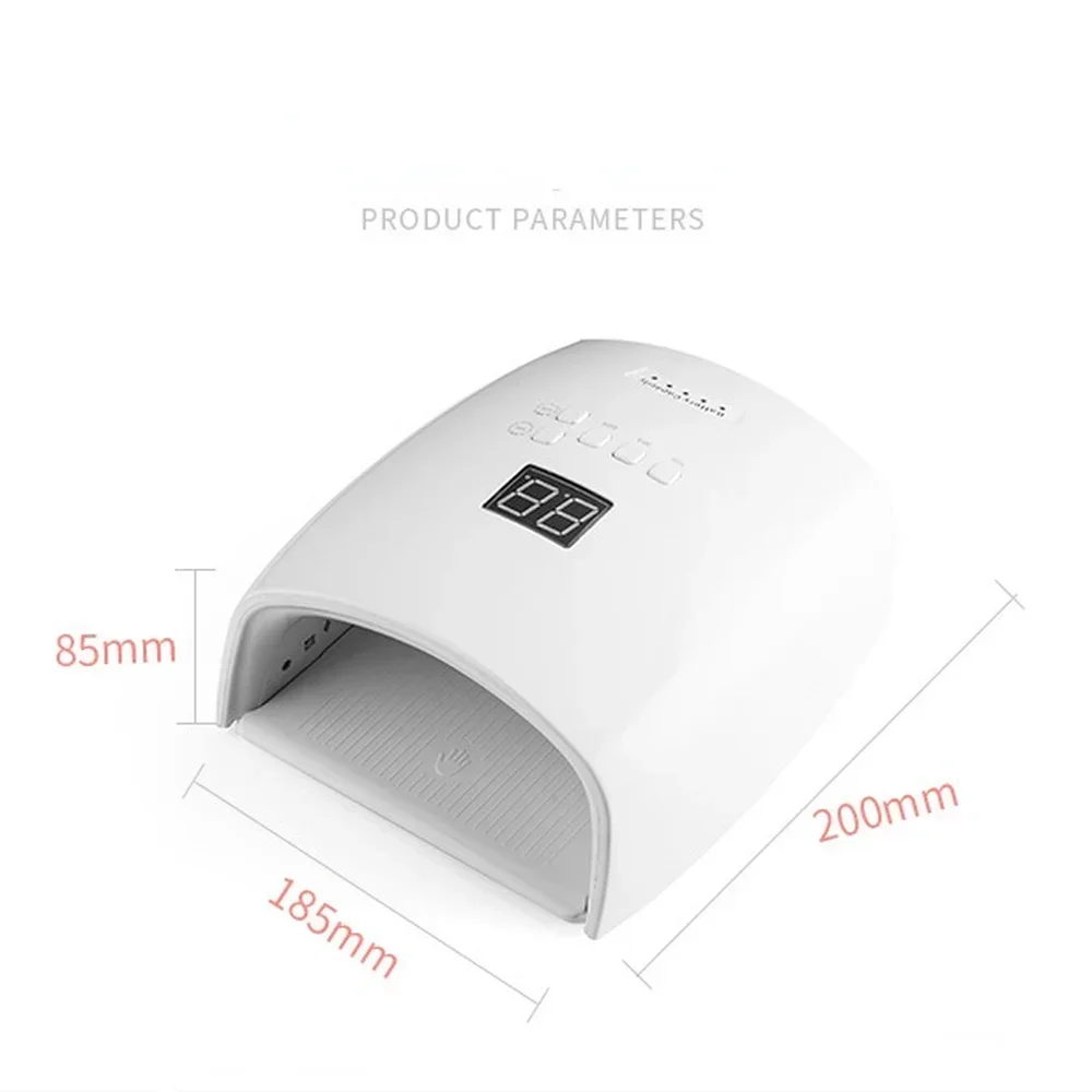 48W recarregável bateria embutida sem fio profissional LED lâmpada de unhas, secador de esmalte em gel para manicure e pedicure S10
