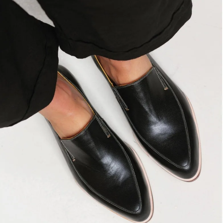 Pointed Toe Casual Flat Loafers Women Shoes 2024 Fashion Black Shallow Oxford Shoes