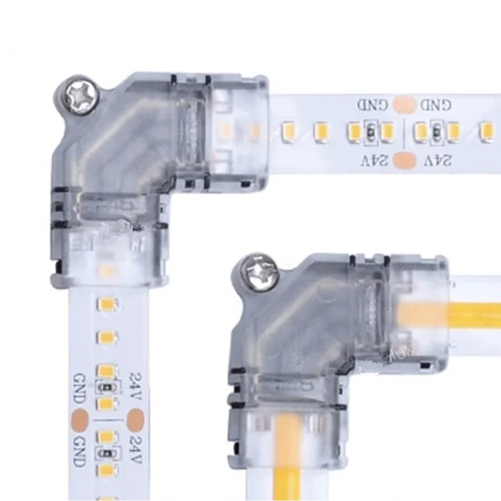 5 sztuk pasek COB LED złącze 2pinSuit do 8mm 10mm oświetlenie COB pojedynczy kolor taśma Led