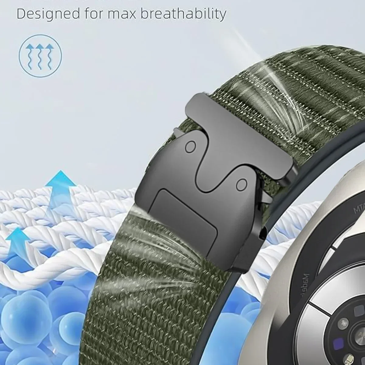 Nylon Sports Strap for Samsung Galaxy Watch 7 Ultra 47mm Adjustable Loop Bracelet for Galaxy Watch 7 Ultra Band Wristband Correa