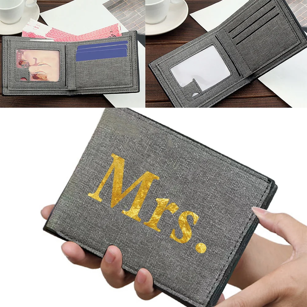 Cartera con nombre personalizado, tarjetero, monedero de alta calidad, billeteras para tarjetas de identificación, bolso plegable Simple para efectivo