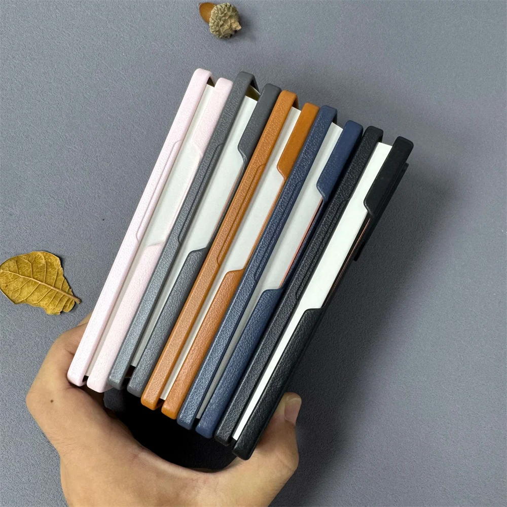 Genuinely Crafted Leather Case For Samsung Galaxy Z Fold6 5G, Fold 6 Case Business Cover, Plain Color, Gray, Brown, Black Colors