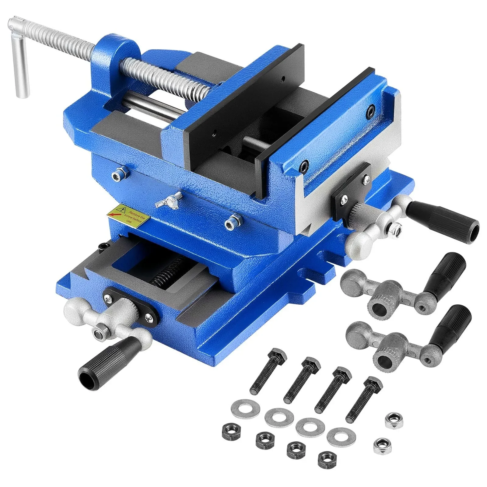Cross Slide Drill Press Vise 4 Inch Jaw Width, 2 Way X-Y Axis Bench Vise Workbench Vice Clamp, for Woodworking Drilling Machine