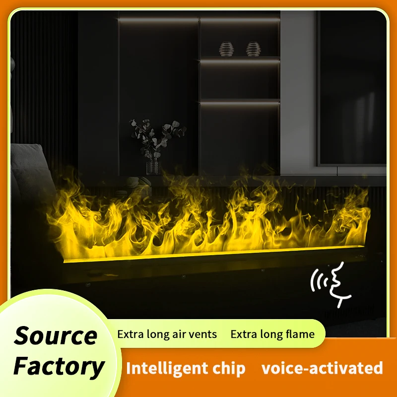 Modern remote control electric fireplace Mute water mist electric Home decorative humidifier 3d simulated flame steam fireplace