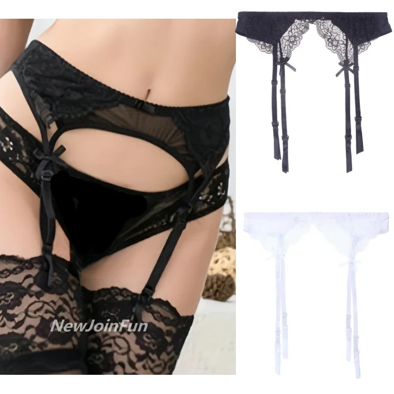 

Sexy Lingerie Womens Garter Underpant Elastic Transparent Lace Skirt Waist Belt Female Garter Suspenders Stockings