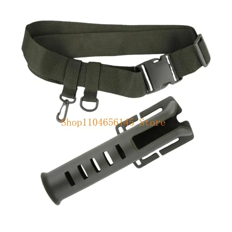 652F Adjustable Waist Wading Belt Fishing Rod Outdoor Fishing Tackle Belt Rod Holder Plastic Wader with Poles Inserter