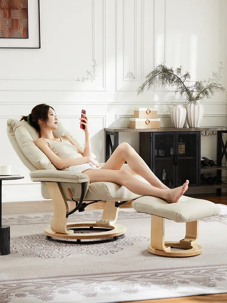 Living room home, recliner multi-functional leisure, functional sofa solid wood rotating laz chair