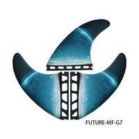 Surfing Accessories Future Fin MF G7 Azure Blue Honeycomb Fiberglass Surf Fins Thruster
