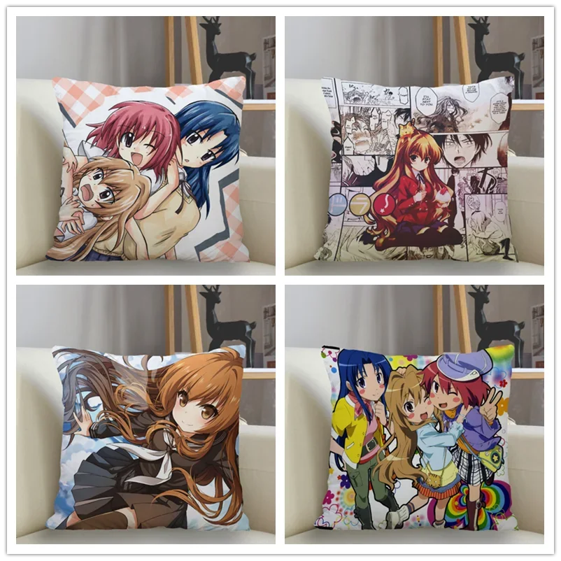 Musife Toradora! Pillowcase Custom Square Pillow Cover Case Zipper Pillowcase 35X35,40x40,45x45cm Drop Shipping
