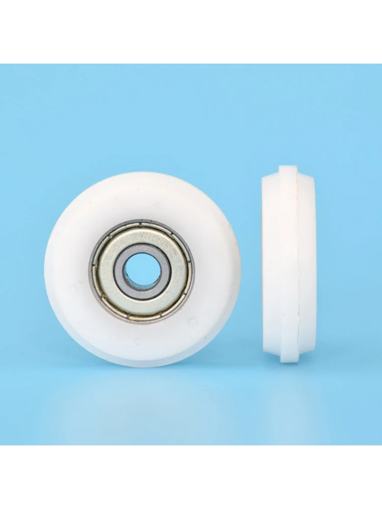 كاميرا انزلاق للأبواب والنوافذ البلاستيكية من بوم ، بكرة بولي بروبلين ، عجلة أخدود ، مسار أخدود ، بكرة نايلون ، 6x33x9 ، 1 VA