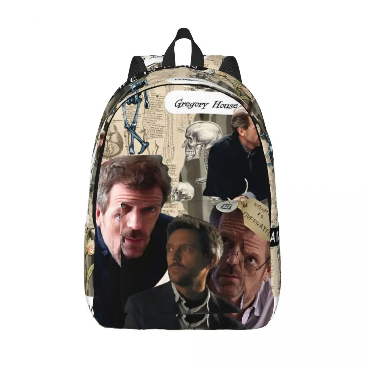 Casa MD Dr Gregory Mochila de moda al aire libre escuela secundaria negocios todo mentiras mochila para hombres mujeres bolsas de lona universitarios