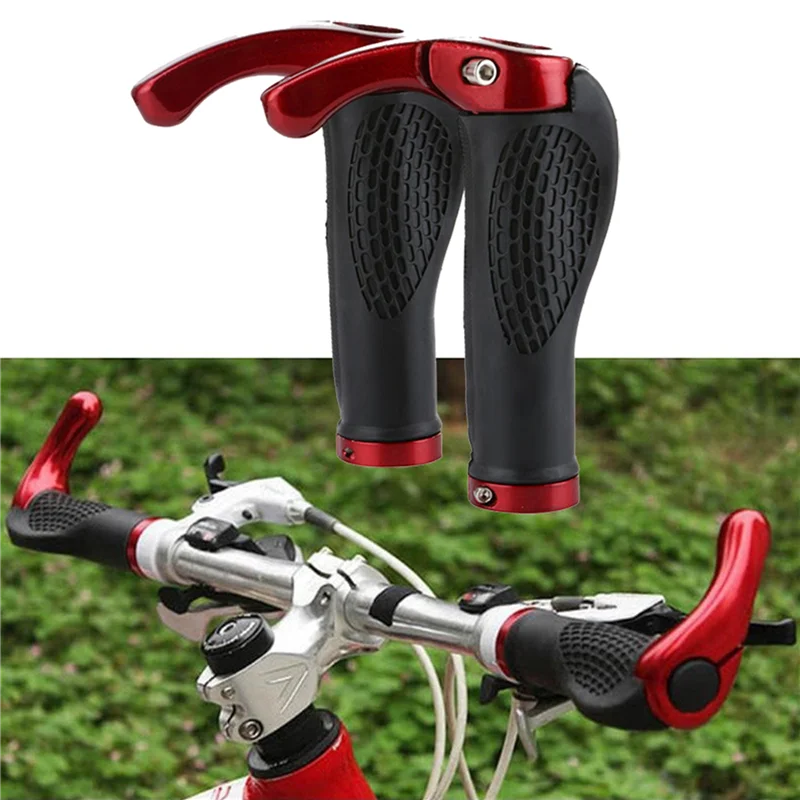 AliExpress ABHT-4X Mountain Bicycle Bike Cycling Lock-On Handlebar Hand Bar End Grips Set-Red
