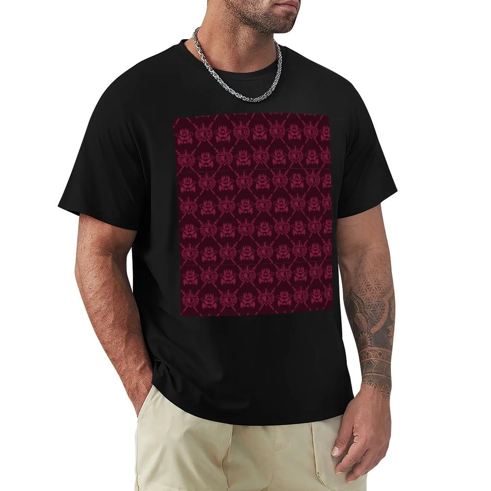 homestuck-Ultimate Dirk's Royal Argyle-(light burgundy) Graphic T-Shirt Creative Graphic Tee Shirt