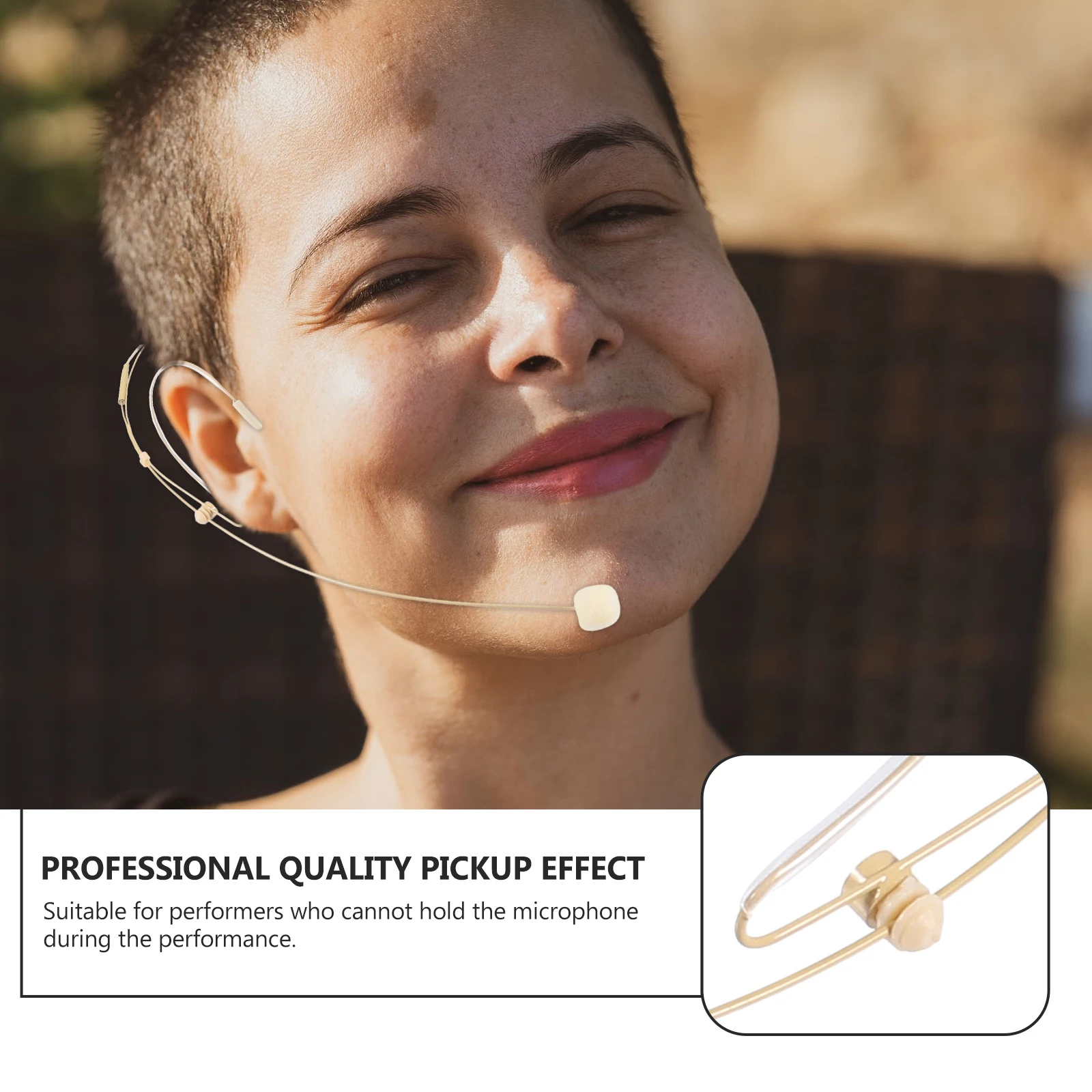 

Headworn Microphone with 3 Pin Connector High Sensitivity for Live Performance Stage Teaching Ear-Hook Mic Sweet Sound