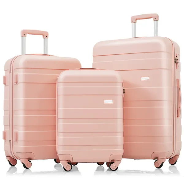 

3Pcs New Model ABS Hardshell Luggage Set Lightweight Durable Hardside Suitcase Clearance Travel Luggage for Men Women