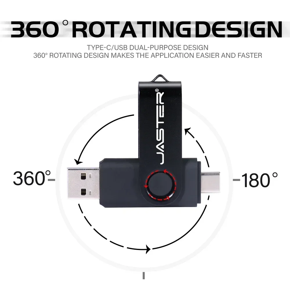 Unidad Flash USB de alta velocidad para teléfono móvil, Pen Drive 2 en 1 de TYPE-C, 128GB, 64GB, con llavero, verde, 8GB