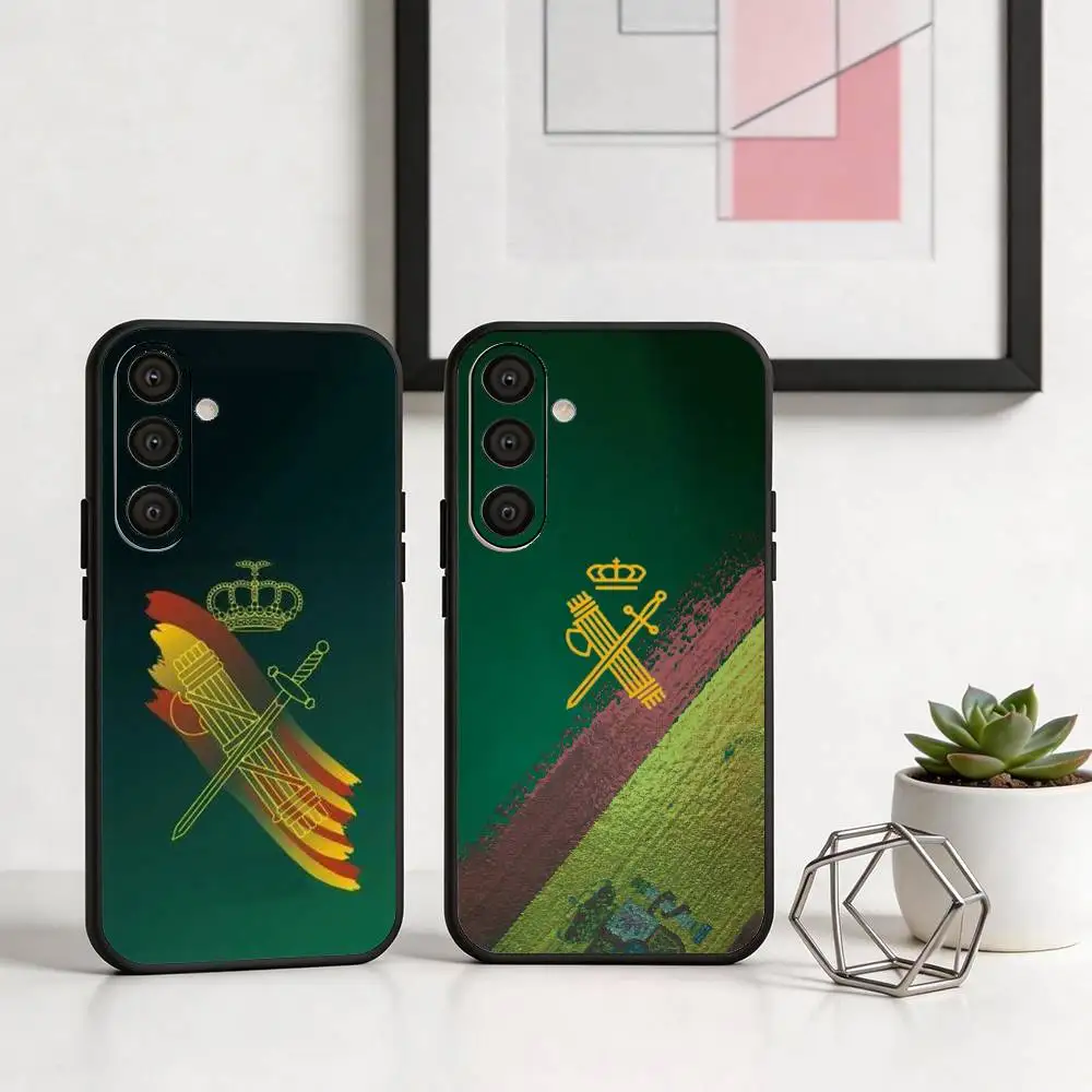 

S-Spanish G-Guard Civil Emblem Phone Case For Samsung A73,72,71,53,52,51,22,91,80, Soft Black Cover