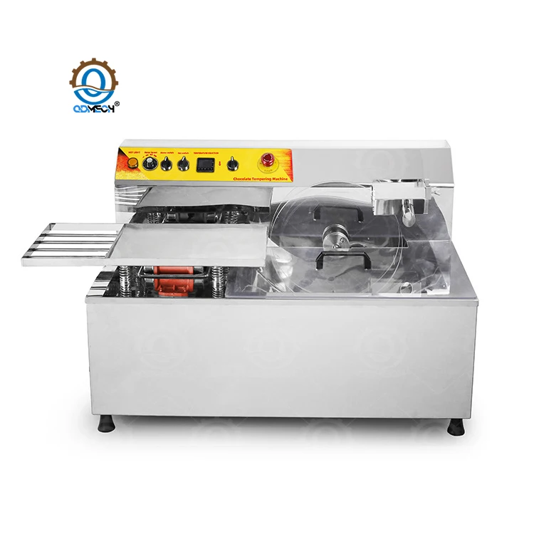 QDMECH Hot Sales Chocolate Tempering Equipment Commercial Use Chocolate Melting Machine With Vibrating Table 25L Capacity