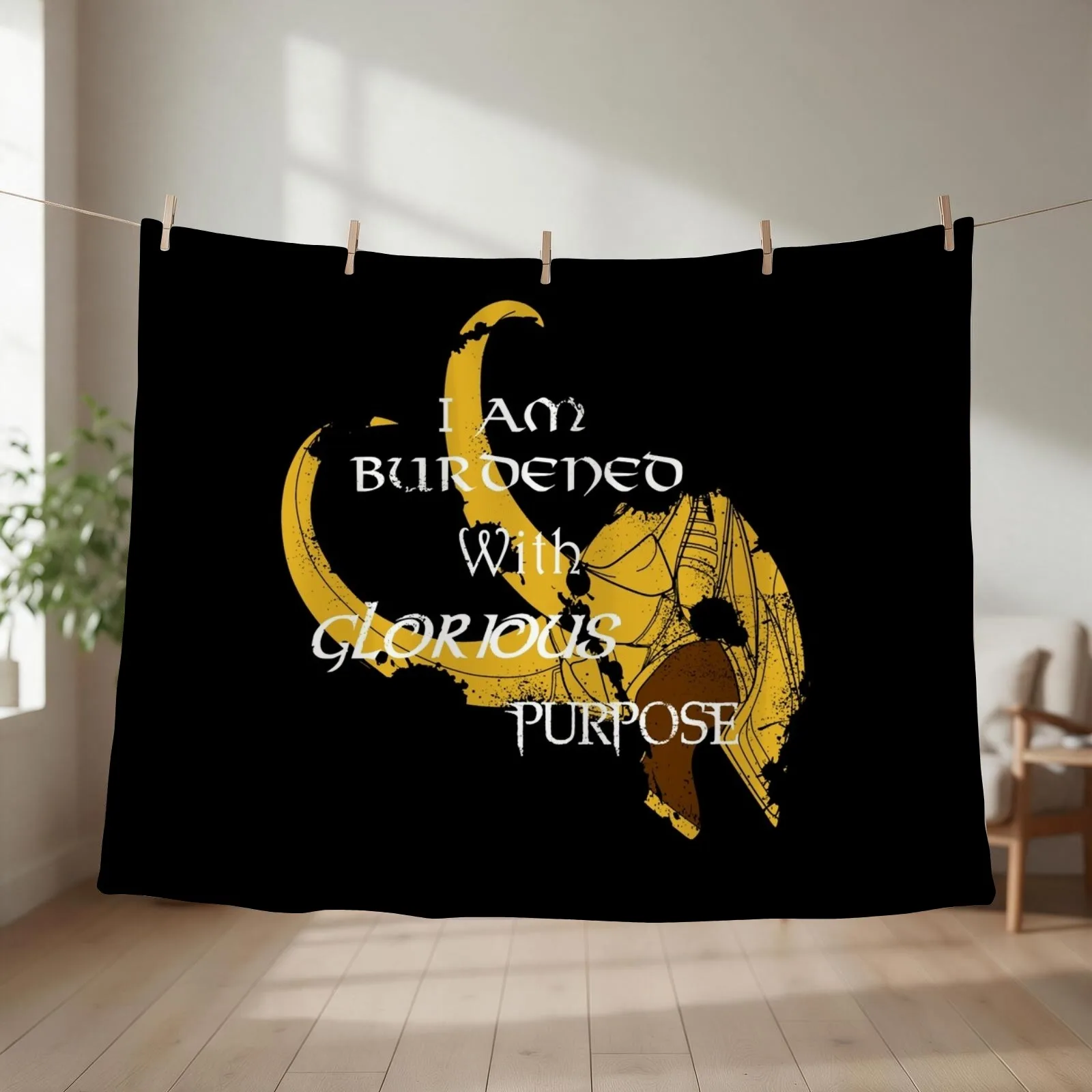 I am burdened with glorious purpose Throw Blanket Luxury Thicken cosplay anime valentine gift ideas Blankets For Baby Blankets