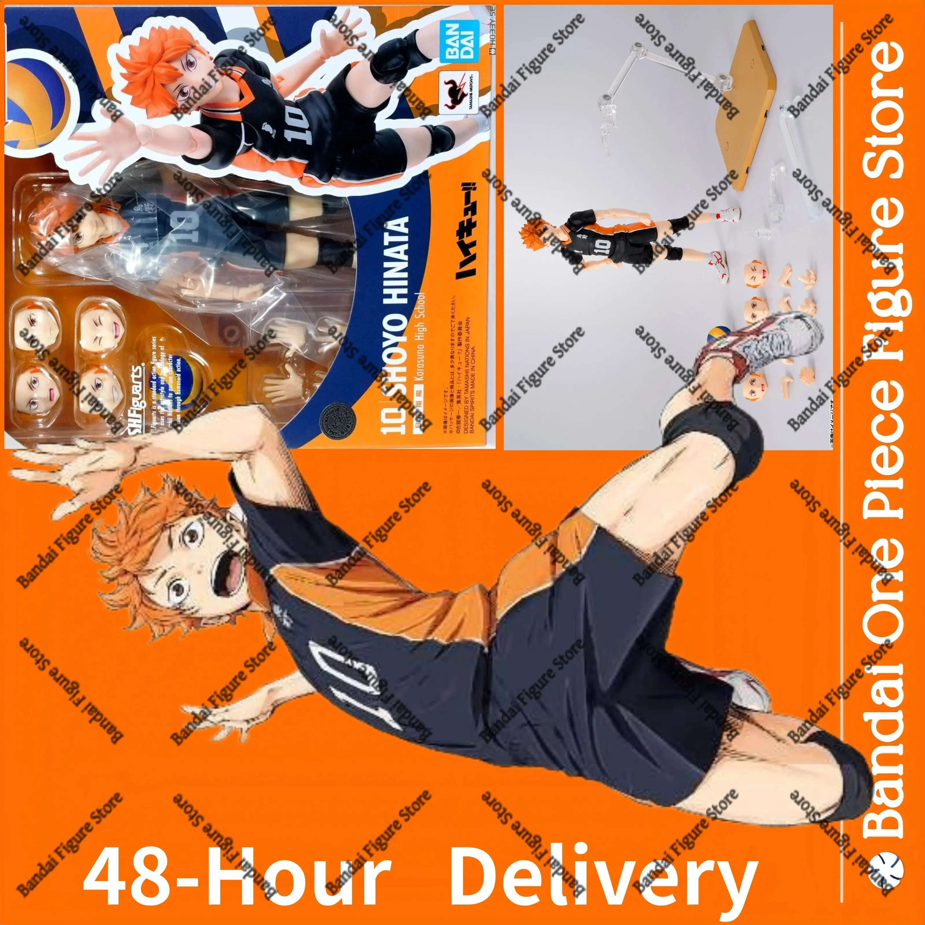 

В наличии Bandai S.H.Figuarts Haikyuu!! Фигурки аниме-персонажей Шойо Хината и Тобио Кагеяма, оригинальные, в коробке, подарок