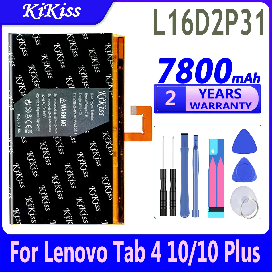 

7800mAh Battery L16D2P31 for LENOVO TAB4 TAB 4 10 / 10 REL / 10 PLUS 10PLUS TB-X304L X304F TB-X704F X704L X504F X504L Batteria