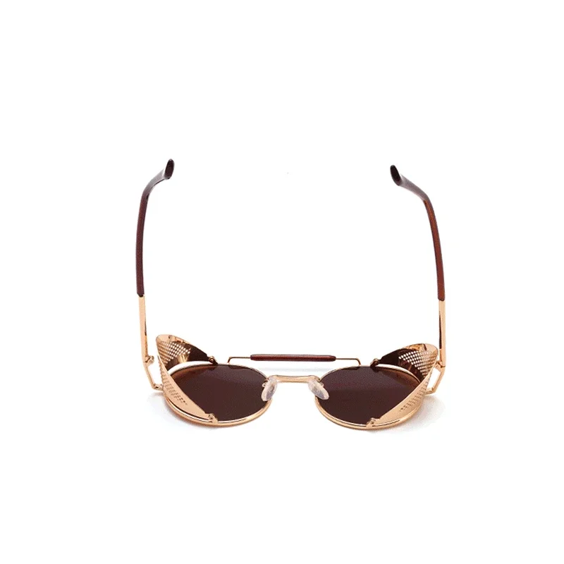 VEGA Round Steampunk Sunglasses Men/Women With Folding Side Shields Metal Vintage Steampunk/Steam Punk Glasses/Sunglasses 340