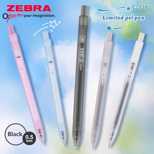 Imagen 1 del producto Bolígrafo de Gel japonés ZEBRA Limited, 0,5mm JJ6, palo antiniebla esmerilado translúcido, papelería escolar Simple de gran capacidad de secado rápido, 1 Uds.
