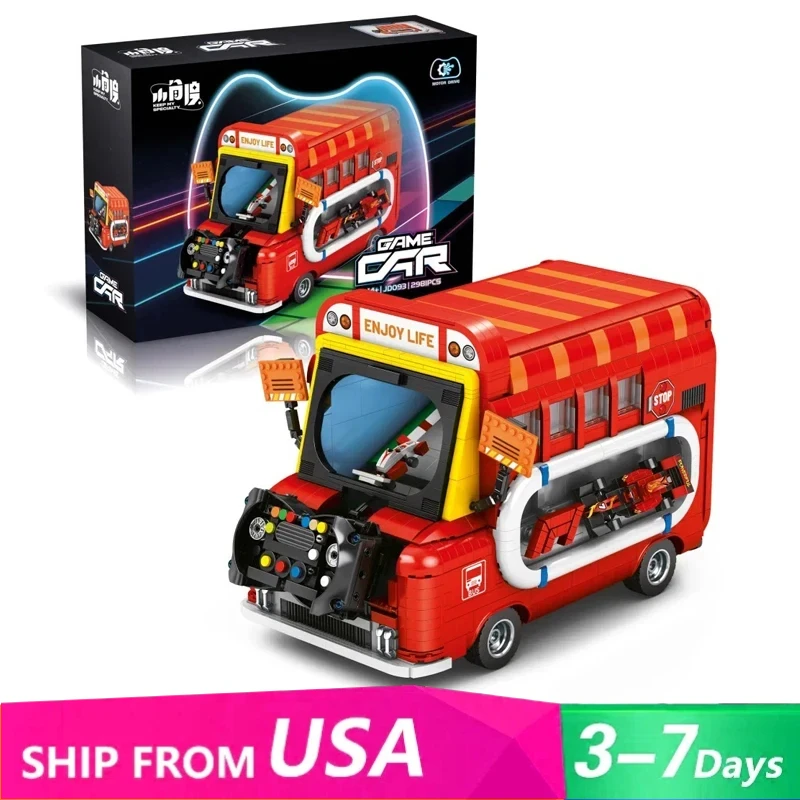

2981PCS Retro Game Car Building Blocks Manual Racing Car Competition Scene Model Bricks Education Assembly Toys for Boys Gift