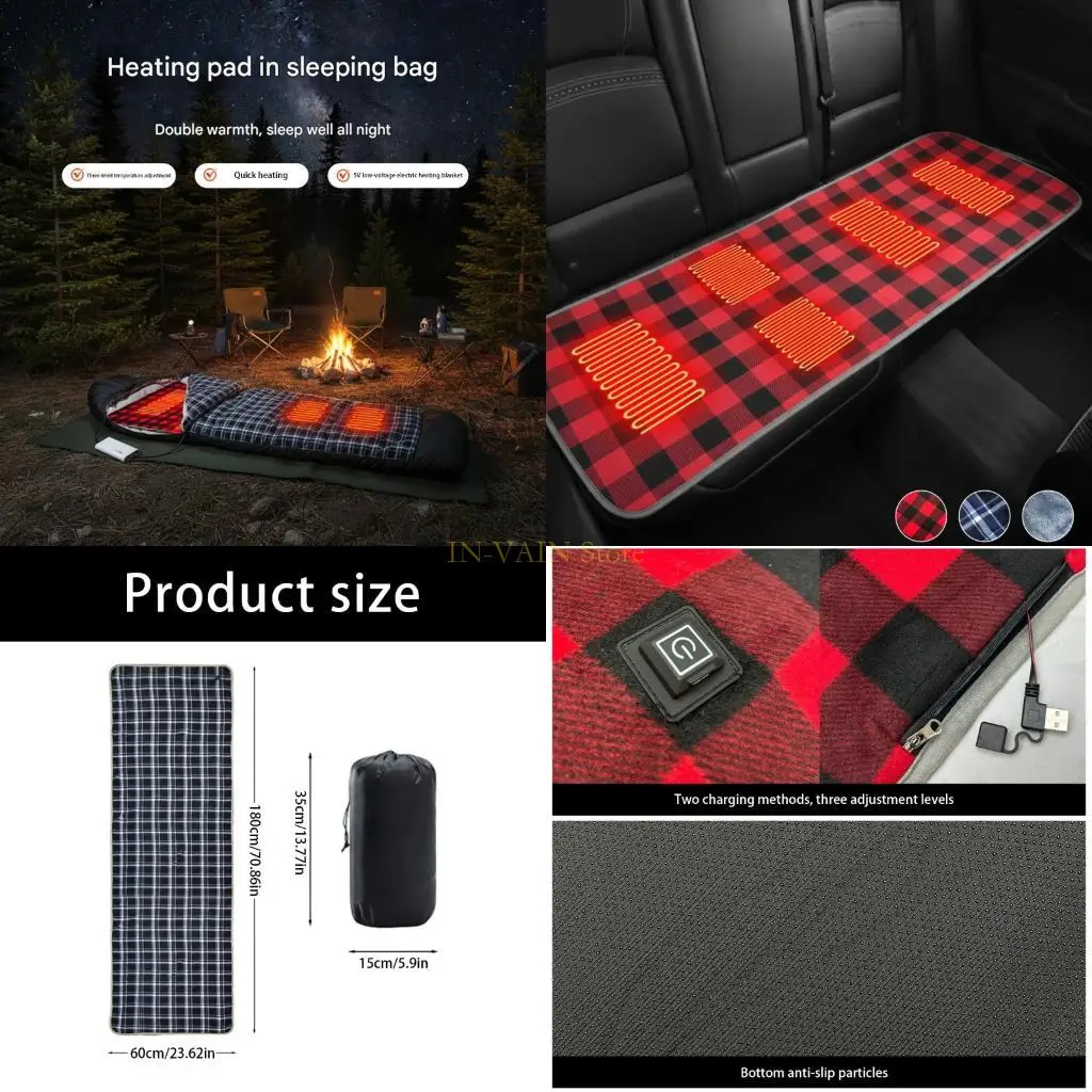 saco dormir con calefacción M5TC incluye sacos almacenamiento para mochileros y acampadas aire libre