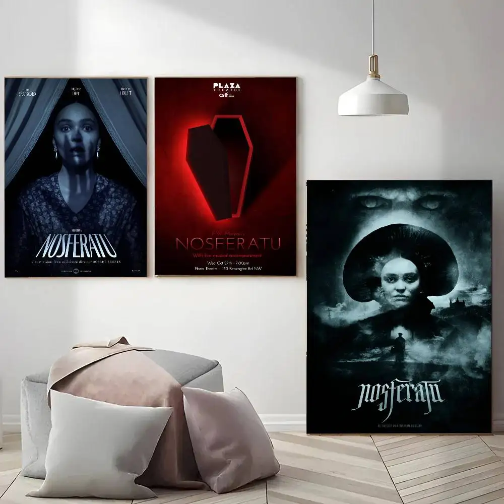 New Horror Movie N-Nosferatu Vampire Count  Poster Self-adhesive Art Waterproof Paper Sticker Coffee House Bar Room Wall Decor