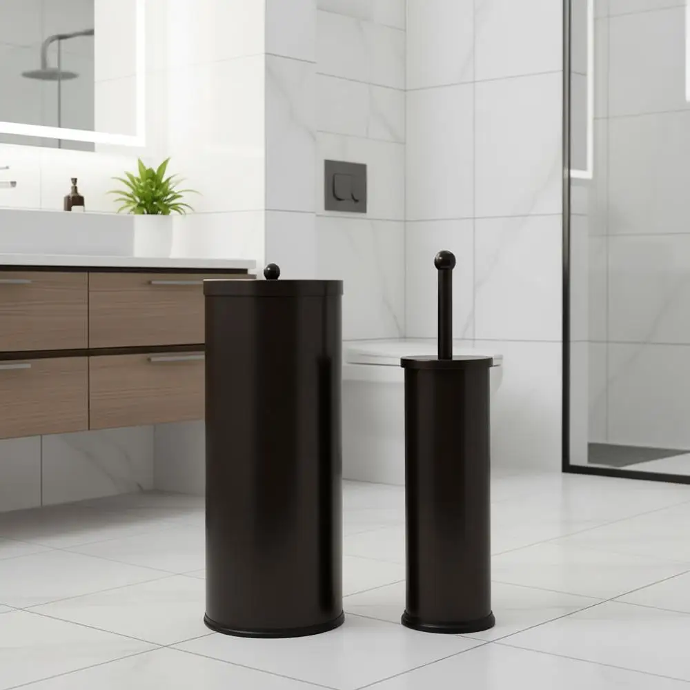 

Бронзовый держатель для туалетной бумаги и набор щеток